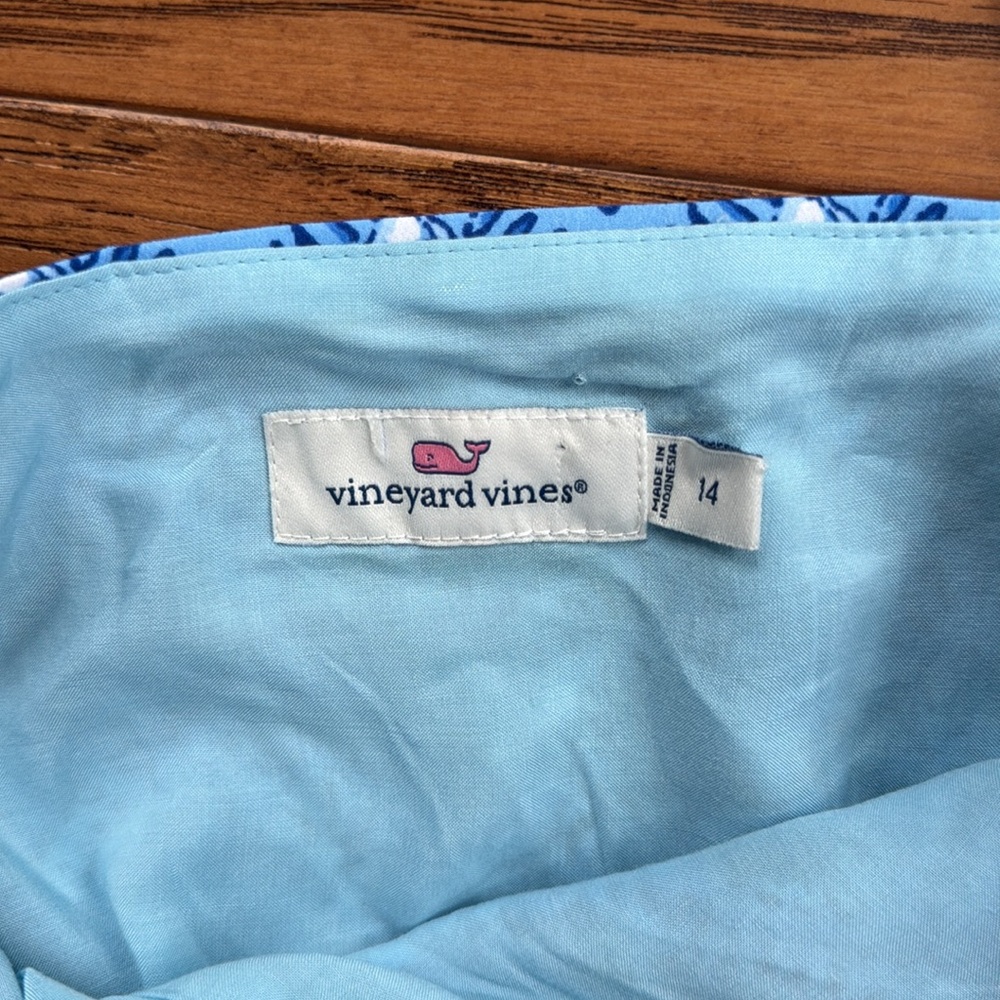Vineyard Vines Blue Patterned Midi Dress - Picture 13 of 16